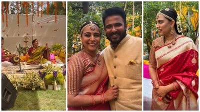 Swara Bhasker has shared pics from her Monday function. Swara Bhasker has shared pics from her Monday function.