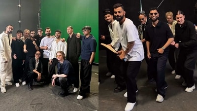 Virat Kohli with Norway dance group Quick Style in Mumbai. (Twitter/@imVkohli and Instagram/@thequickstyle) Virat Kohli with Norway dance group Quick Style in Mumbai. (Twitter/@imVkohli and Instagram/@thequickstyle)