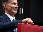 Britain's Chancellor of the Exchequer Jeremy Hunt poses with the red Budget Box as he leaves 11 Downing Street in central London on March 15, 2023, to present the government's annual budget to Parliament. (AFP) Britain's Chancellor of the Exchequer Jeremy Hunt poses with the red Budget Box as he leaves 11 Downing Street in central London on March 15, 2023, to present the government's annual budget to Parliament. (AFP)