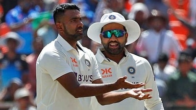 Ahmedabad, Mar 10 (ANI): India's Ravichandran Ashwin and skipper Rohit Sharma celebrate the dismissal of Australia's Alex Carey during the Day 2 of the 4th Test Match between Australia and India, at Narendra Modi Stadium, in Ahmedabad on Friday. (ANI Photo) (ICC twitter) Ahmedabad, Mar 10 (ANI): India's Ravichandran Ashwin and skipper Rohit Sharma celebrate the dismissal of Australia's Alex Carey during the Day 2 of the 4th Test Match between Australia and India, at Narendra Modi Stadium, in Ahmedabad on Friday. (ANI Photo) (ICC twitter)