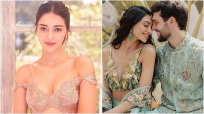 Ananya Panday and cousin Alanna Panday's unique bralettes for Mehendi ceremony. (Instagram) Ananya Panday and cousin Alanna Panday's unique bralettes for Mehendi ceremony. (Instagram)