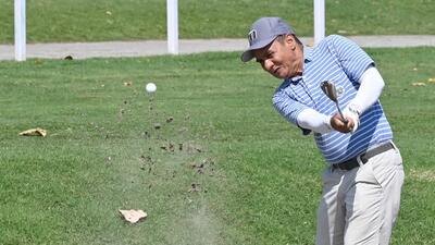 Chandigarh’s Sandeep and Hemanta share the lead on Day 1 of the AVT golf championships. (Ravi Kumar/ HT)