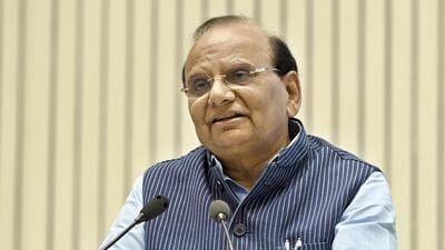 Delhi lieutenant governor VK Saxena. (HT Photo) Delhi lieutenant governor VK Saxena. (HT Photo)
