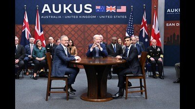 If there were any lingering concerns about how a new alliance between the United States (US), Australia and the United Kingdom (UK) would operate, the unveiling of a detailed and multi-decade plan of action on Tuesday would have allayed them. (AFP)