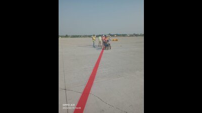 Once completed, Shirdi airport’s new apron area is expected to be larger and accommodate more aircraft. (HT PHOTO) Once completed, Shirdi airport’s new apron area is expected to be larger and accommodate more aircraft. (HT PHOTO)