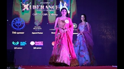 Participants walking the ramp at Amiphoria-2023 held at Amity University. (Deepak Gupta/ht photo)