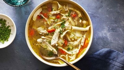Chicken soup: Chicken soup has anti-inflammatory properties and can help reduce coughing by reducing inflammation in the throat and airways. Chicken soup: Chicken soup has anti-inflammatory properties and can help reduce coughing by reducing inflammation in the throat and airways. 