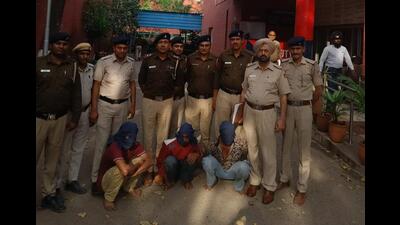 The accused in the custody of Chandigarh Police. (HT Photo)