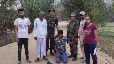 The arrested person has been identified and is a resident of South West Kewti village of Patharkandi. (HT photo)