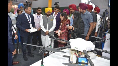 The seminar concluded with an address from chief minister Bhagwant Mann ((Photo by Sameer Sehgal /Hindustan Times)) The seminar concluded with an address from chief minister Bhagwant Mann ((Photo by Sameer Sehgal /Hindustan Times))