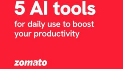 The image shows a part of the post shared by Zomato on LinkedIn involving ‘AI hacks’. (LinkedIn/@Zomato)