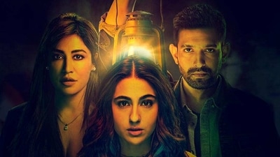 Sara Ali Khan, Vikrant Massey and Chitrangada Singh in Gaslight.