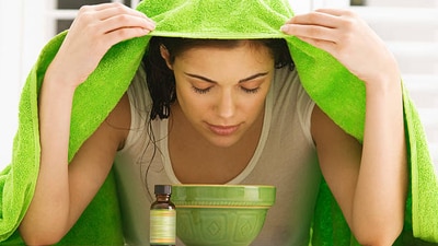 Steam inhalation: Inhaling steam can moisten and loosen mucus, making it easier to cough up. Adding eucalyptus oil to the water may provide further relief. (gettyimages) Steam inhalation: Inhaling steam can moisten and loosen mucus, making it easier to cough up. Adding eucalyptus oil to the water may provide further relief. (gettyimages)