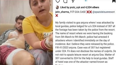 Jatin Sharma, one of the victims, shared a video of the shocking incident on his Instagram handle. (Instagram/ Jatin sharma) Jatin Sharma, one of the victims, shared a video of the shocking incident on his Instagram handle. (Instagram/ Jatin sharma)