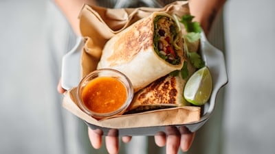 Whole Wheat Wraps: These wraps are easy to make and perfect for a quick lunch. Spread some hummus on a whole wheat wrap and add your choice of toppings like sliced avocado, lettuce, tomato and cheese.&nbsp; (Pexels)