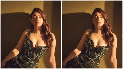 Tamannaah, styled by fashion stylist Mohit Rai, wore her tresses open in wavy curls with a side part as she posed for the pictures.&nbsp; (Instagram/@tamannaahspeaks)