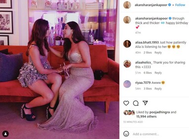 Akansha Ranjan Kapoor wished Alia Bhatt with a sweet birthday post. Akansha Ranjan Kapoor wished Alia Bhatt with a sweet birthday post.