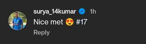 Suryakumar Yadav (Instagram) Suryakumar Yadav (Instagram)