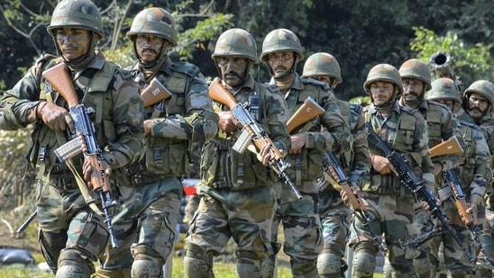 File photo of the Indian Army at Kibithu, close to the LAC in Arunachal’s Anjaw district. (PTI)