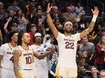 Warren Washington #22 of the Arizona State Sun Devils reacts from the bench late in the second half against the Nevada Wolf Pack in the First Four game of the NCAA Men's Basketball Tournament at University of Dayton Arena.