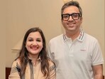 Ashneer Grover with his wife Madhuri Jain Grover.