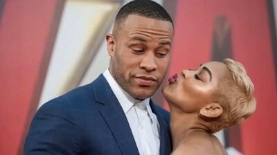 Meagan Good with with ex-husband DeVon Franklin. Meagan Good with with ex-husband DeVon Franklin.