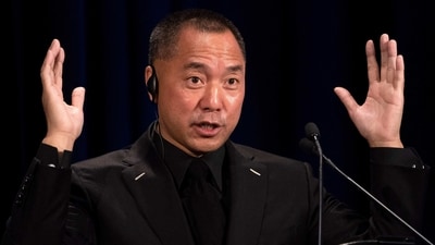 Fugitive Chinese billionaire Guo Wengui holds a news conference in 2018 in New York. (AFP file) Fugitive Chinese billionaire Guo Wengui holds a news conference in 2018 in New York. (AFP file)