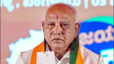 Hours before BS Yediyurappa’s car was blocked, factions backing and opposing Kumaraswamy held separate public events in the district. (PTI) Hours before BS Yediyurappa’s car was blocked, factions backing and opposing Kumaraswamy held separate public events in the district. (PTI)