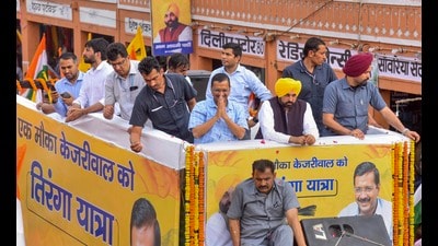Since coming to power in 2015, the Arvind Kejriwal-led Aam Aadmi Party has presented the state Budget on particular themes, such as Green Budget (2018), Deshbhakti Budget (2021) and Rozgar Budget (2022). (PTI) Since coming to power in 2015, the Arvind Kejriwal-led Aam Aadmi Party has presented the state Budget on particular themes, such as Green Budget (2018), Deshbhakti Budget (2021) and Rozgar Budget (2022). (PTI)