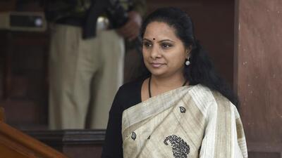 K Kavitha, the daughter of Telangana chief minister K Chandrasekhar Rao, was questioned by the federal agency in connection with the case on March 11. (Arvind Yadav/HT PHOTO) K Kavitha, the daughter of Telangana chief minister K Chandrasekhar Rao, was questioned by the federal agency in connection with the case on March 11. (Arvind Yadav/HT PHOTO)