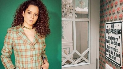 Kangana Ranaut shared new video and photo of her Mumbai home. Kangana Ranaut shared new video and photo of her Mumbai home.