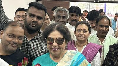 The Aam Aadmi Party and the Congress on Thursday hit out at Chandigarh member of Parliament Kirron Kher for her comments against voters during the inauguration of a community centre in Ram Darbar on Wednesday. (Twitter)