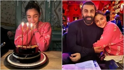 Alia Bhatt wore a cute pink sweater to celebrate 30th birthday with Ranbir Kapoor. (Instagram) Alia Bhatt wore a cute pink sweater to celebrate 30th birthday with Ranbir Kapoor. (Instagram)