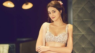 Ananya Panday's floral lehenga for Alanna Panday's wedding festivities. (Instagram) Ananya Panday's floral lehenga for Alanna Panday's wedding festivities. (Instagram)