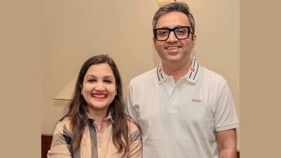 Ashneer Grover with his wife Madhuri Jain Grover. (Twitter/@Ashneer_Grover) Ashneer Grover with his wife Madhuri Jain Grover. (Twitter/@Ashneer_Grover)