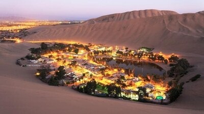 Atacama Desert, Chile: Chile's Atacama Desert boasts stunning landscapes with salt flats, deep canyons, and otherworldly rock formations. You can explore the desert by bike or take a hot air balloon ride to witness the desert's breathtaking beauty from above. (Getty Images/iStockphoto)