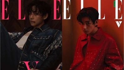 BTS' V featured on a magazine cover.