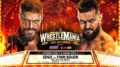 Finn Bálor will lock horns with Edge in the Hell in a Cell match in WrestleMania 39 in April, this year. (Twitter) Finn Bálor will lock horns with Edge in the Hell in a Cell match in WrestleMania 39 in April, this year. (Twitter)