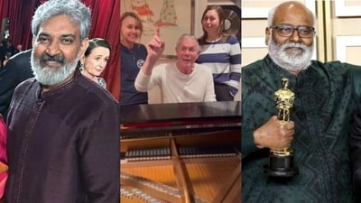 Richard Carpenter performed a song for the RRR team after their Oscar win. Richard Carpenter performed a song for the RRR team after their Oscar win.