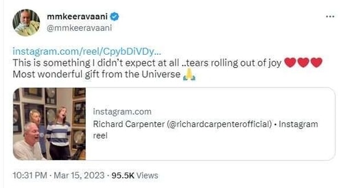 He also shared the post on his Twitter page.