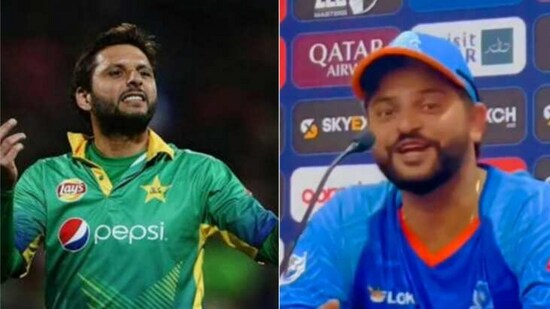 Shahid Afridi; Suresh Raina (File/Twitter)