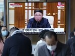 A TV screen shows a file image of North Korean leader Kim Jong Un during a news program at the Seoul Railway Station in Seoul, South Korea, Tuesday, March 14, 2023. A TV screen shows a file image of North Korean leader Kim Jong Un during a news program at the Seoul Railway Station in Seoul, South Korea, Tuesday, March 14, 2023.