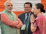 Prime Minister Narendra Modi and Congress leader Sonia Gandhi.