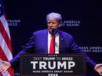 Former US President Donald Trump is seen.