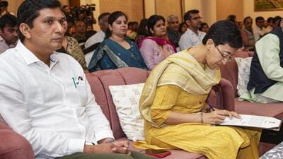 AAP MLAs Saurabh Bhardwaj and Atishi. (PTI) AAP MLAs Saurabh Bhardwaj and Atishi. (PTI)