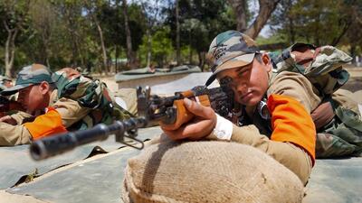Agniveer women personnel undergo a training session at Corps of Military Police in Bengaluru. (PTI) Agniveer women personnel undergo a training session at Corps of Military Police in Bengaluru. (PTI)