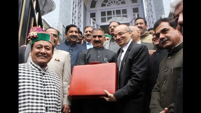 Batting for a systemic change and intending to bring the economy back on track, Himachal chief minister Sukhvinder Singh Sukhu, who also holds the finance portfolio, presented a  ₹53,413 crore tax-free budget in the assembly on Friday. (Deepak Sansta/HT)