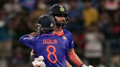 Mumbai: India's KL Rahul celebrates his fifty during the first one-day international (ODI) cricket match between India and Australia at the Wankhede Stadium, in Mumbai, Friday, March 17, 2023. (PTI Photo/Kunal Patil)(PTI03_17_2023_000317A) (PTI) Mumbai: India's KL Rahul celebrates his fifty during the first one-day international (ODI) cricket match between India and Australia at the Wankhede Stadium, in Mumbai, Friday, March 17, 2023. (PTI Photo/Kunal Patil)(PTI03_17_2023_000317A) (PTI)