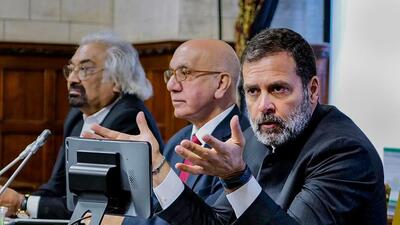 The BJP has demanded Gandhi’s apology over his comments in London that democracy in India is under threat. (PTI)