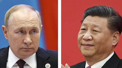 This photo shows Russian President Vladimir Putin, and China's President Xi Jinping. China says Xi will visit Russia from March 22 (AP File) This photo shows Russian President Vladimir Putin, and China's President Xi Jinping. China says Xi will visit Russia from March 22 (AP File)